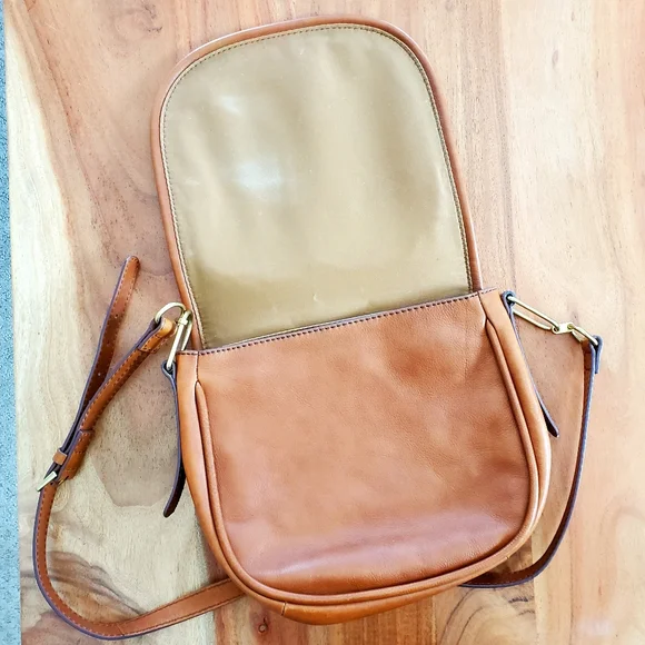 Hand Painted Leather FOSSIL Crossbody Bag - Picture 4 of 8